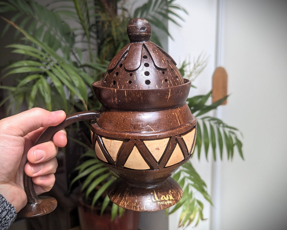 COCONUT INCENSE BURNERS - Handmade from Sri Lanka
