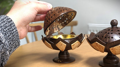 COCONUT INCENSE BURNERS - Handmade from Sri Lanka