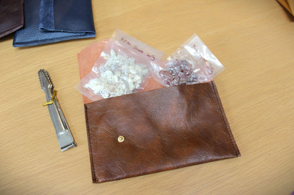 Handmade Recycled Leather Incense Satchel