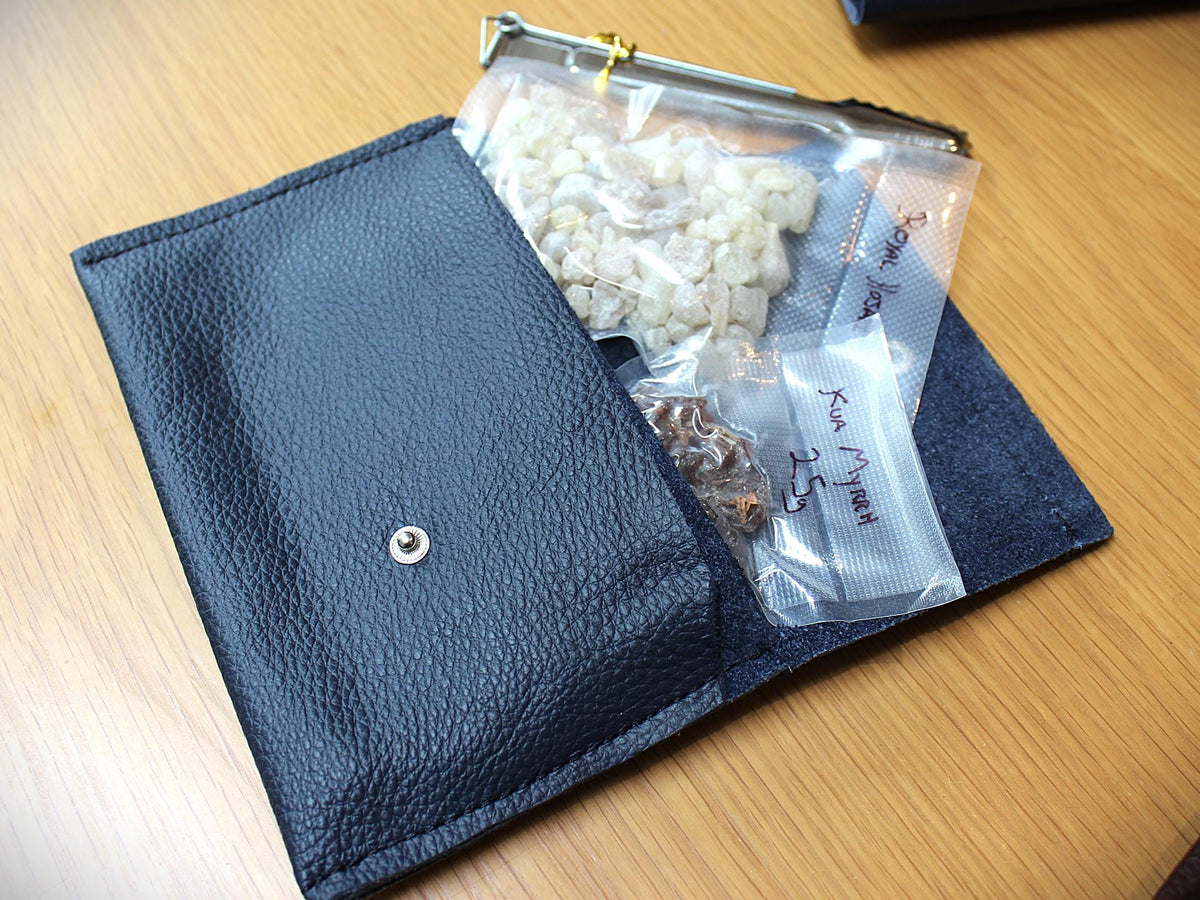 Handmade Recycled Leather Incense Satchel