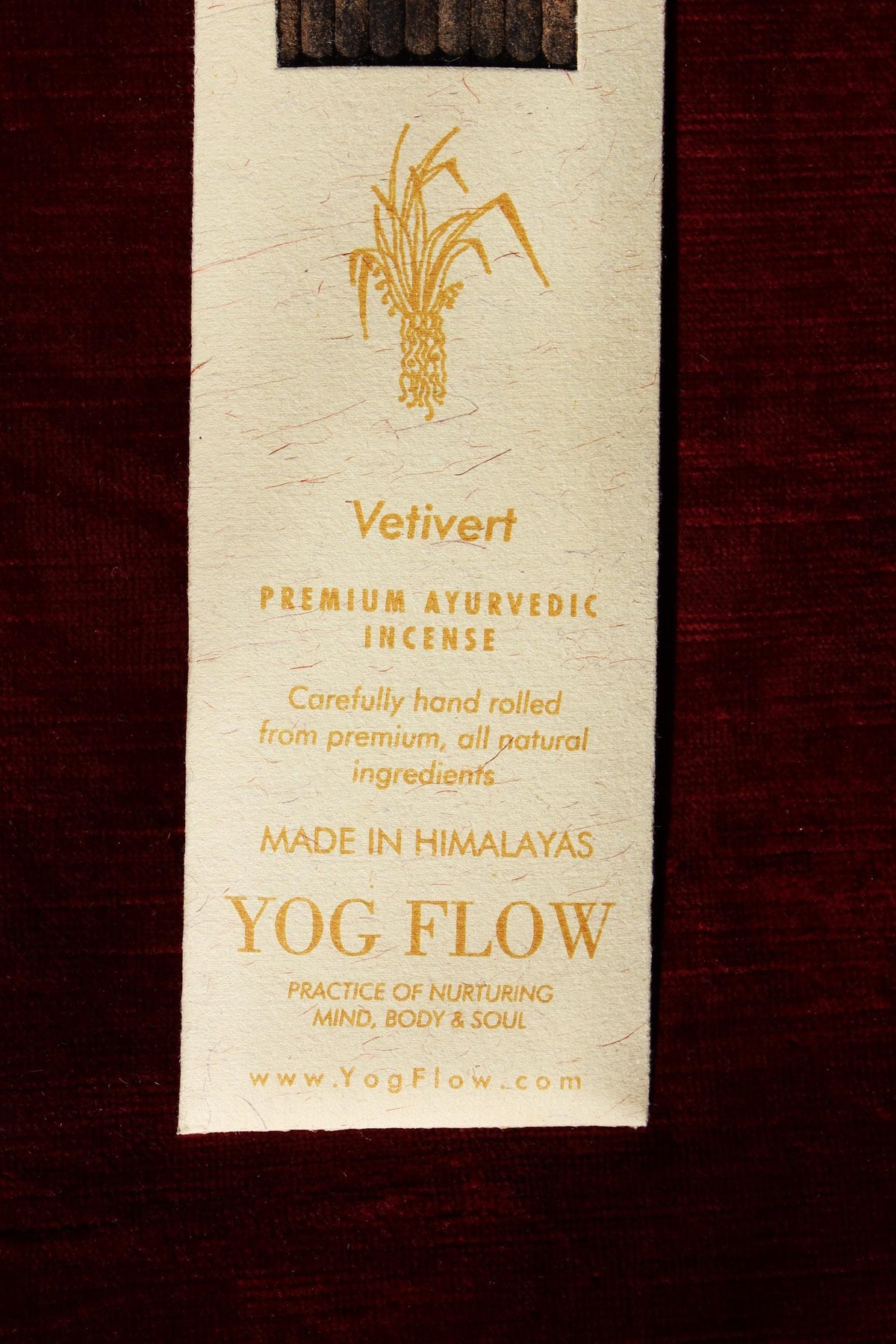 VETIVER - Hand rolled incense sticks from the Himalayas