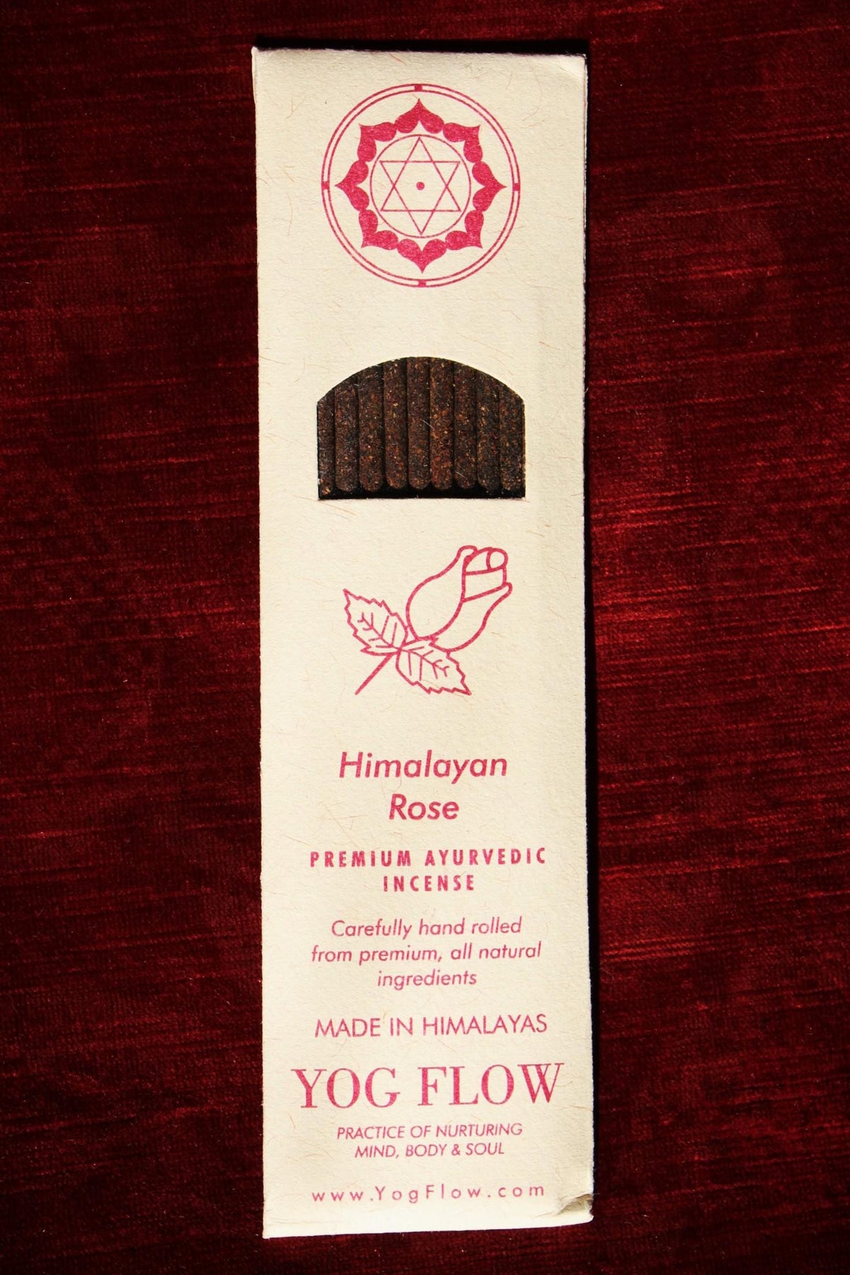 HIMALAYAN ROSE - Hand rolled incense sticks from the Himalayas