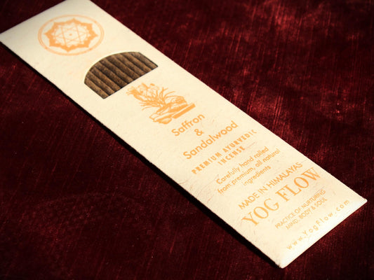 SAFFRON & SANDALWOOD - Hand rolled incense sticks rom the Himalayas