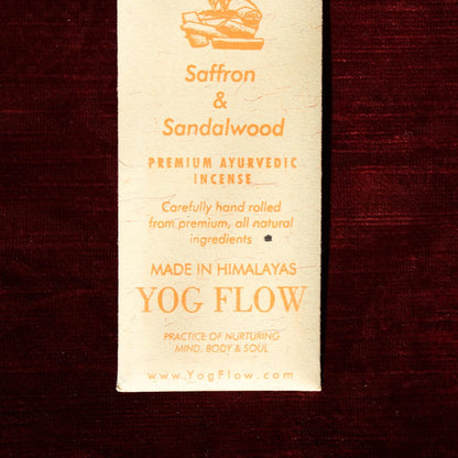 SAFFRON & SANDALWOOD - Hand rolled incense sticks rom the Himalayas